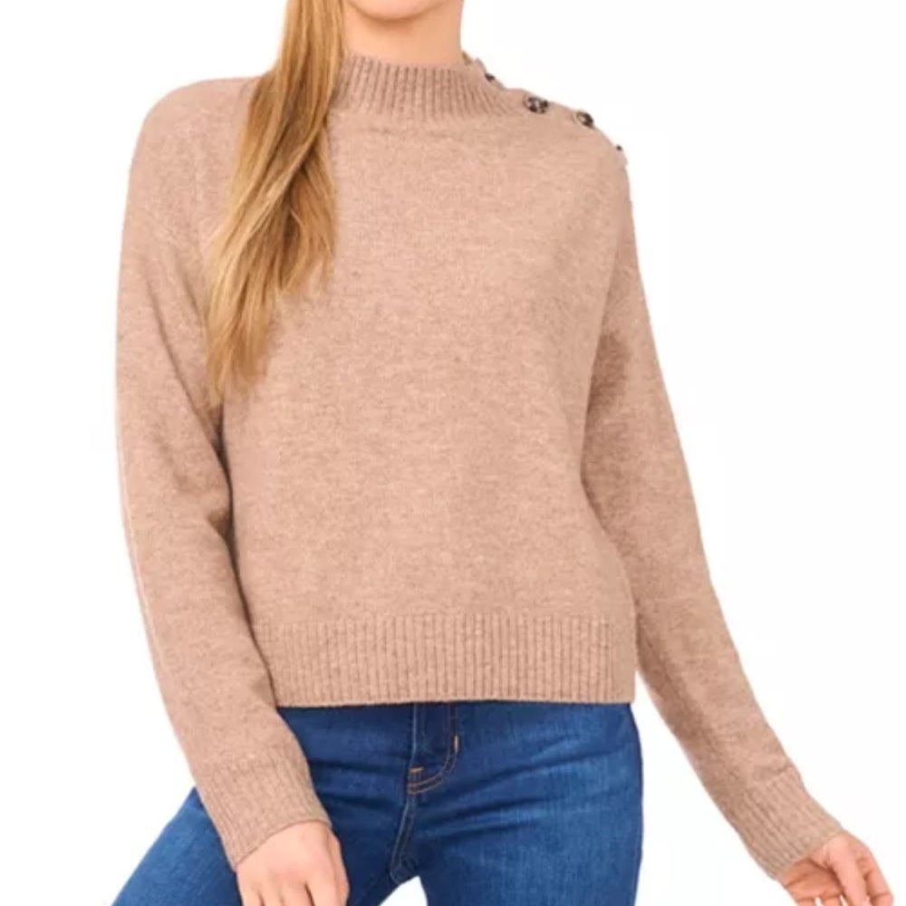 CeCe
Women's Button Detail Sweater taupe